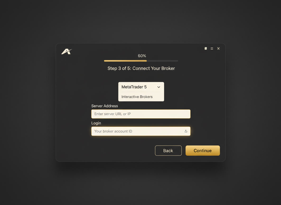 ATRX setup wizard guiding through local agent installation